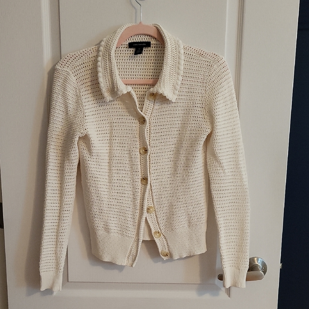 Ann Taylor Crochet Cardigan